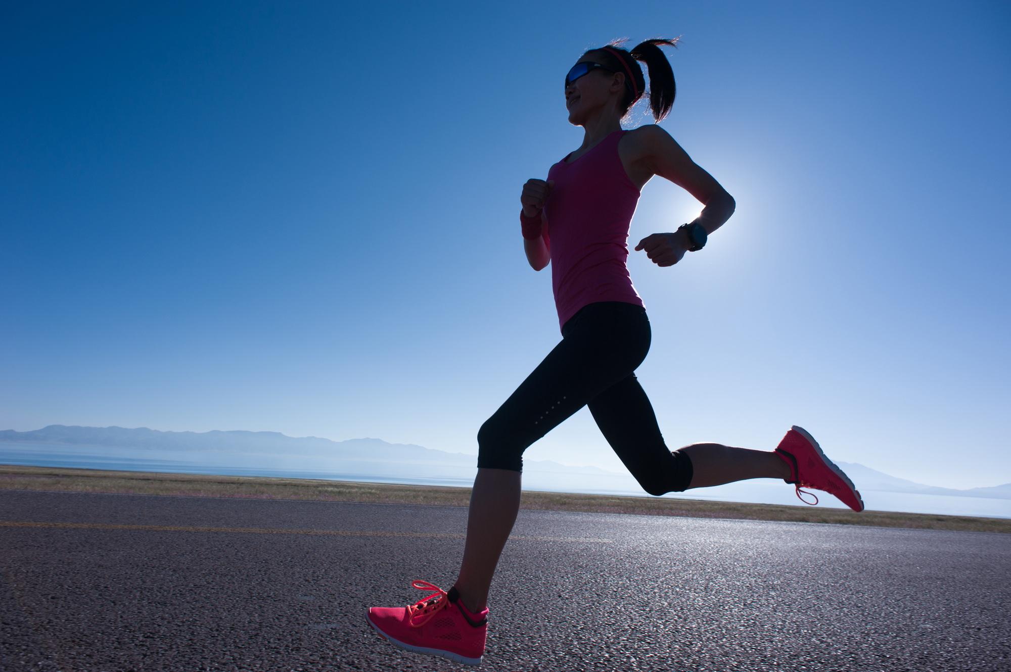 Running outdoors