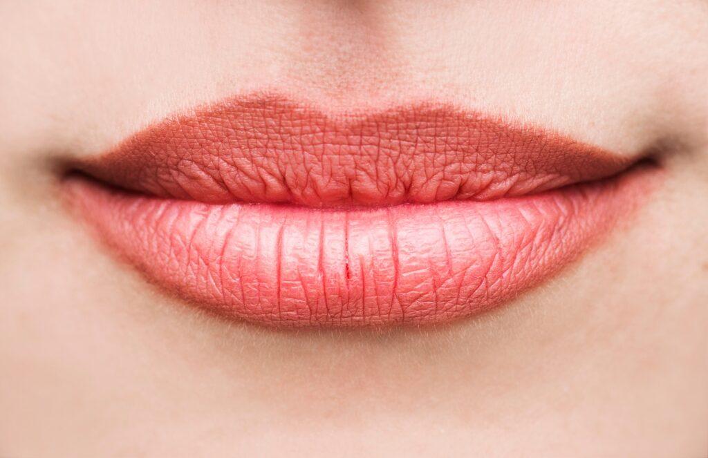 Woman's lips and smile close up