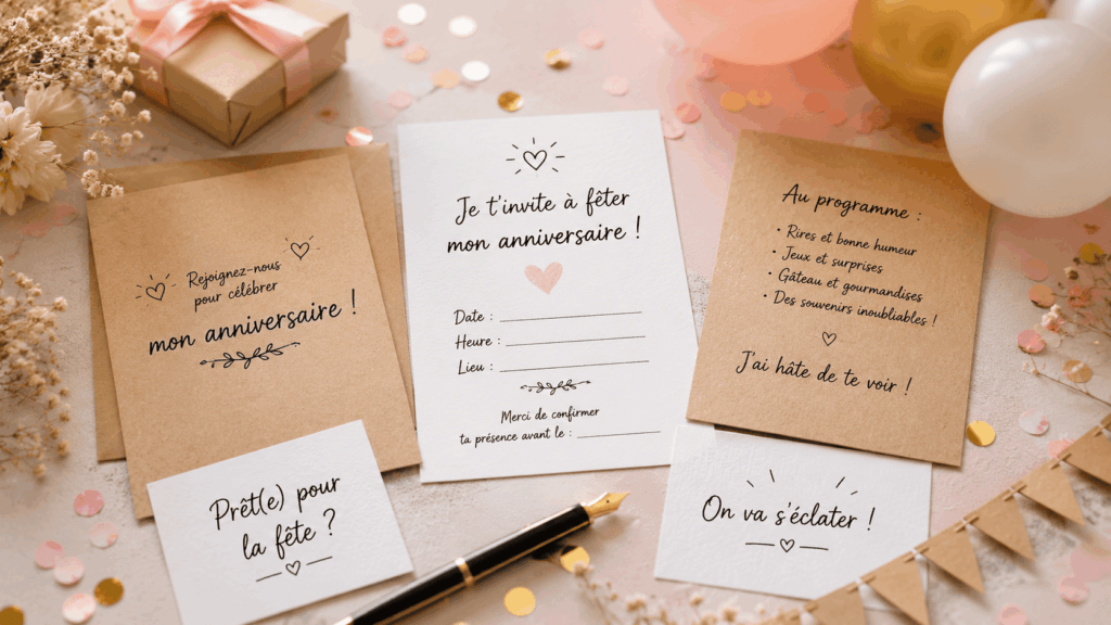 Comment faire une invitation d’anniversaire réussie : mentions, texte et idées originales